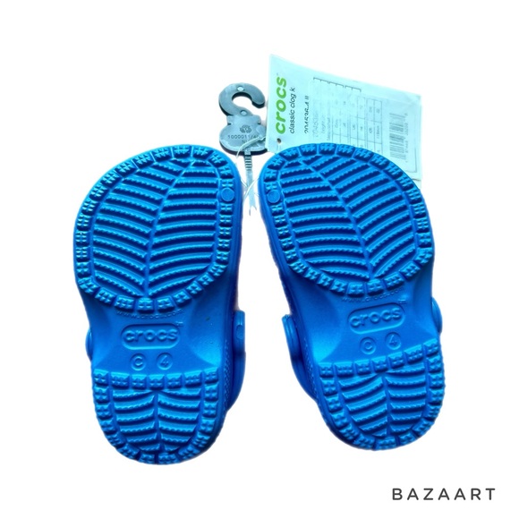 Bright Cobalt Blue Toddler Baby Classic Croc Crocs size 4 4C NWT - Picture 3 of 4